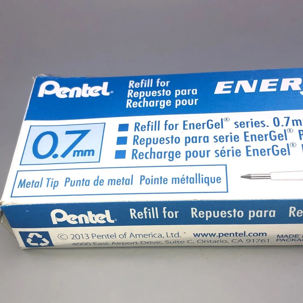 Pentel EnerGel Refills‎ LR7-C Blue Ink 0.7mm Metal Tip 1 Dozen 12 Count Box